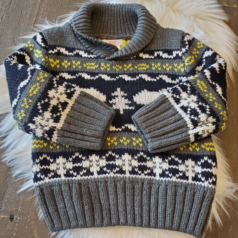 Joe Fresh Pull Over Jacquard Sweater Boys Size 2T